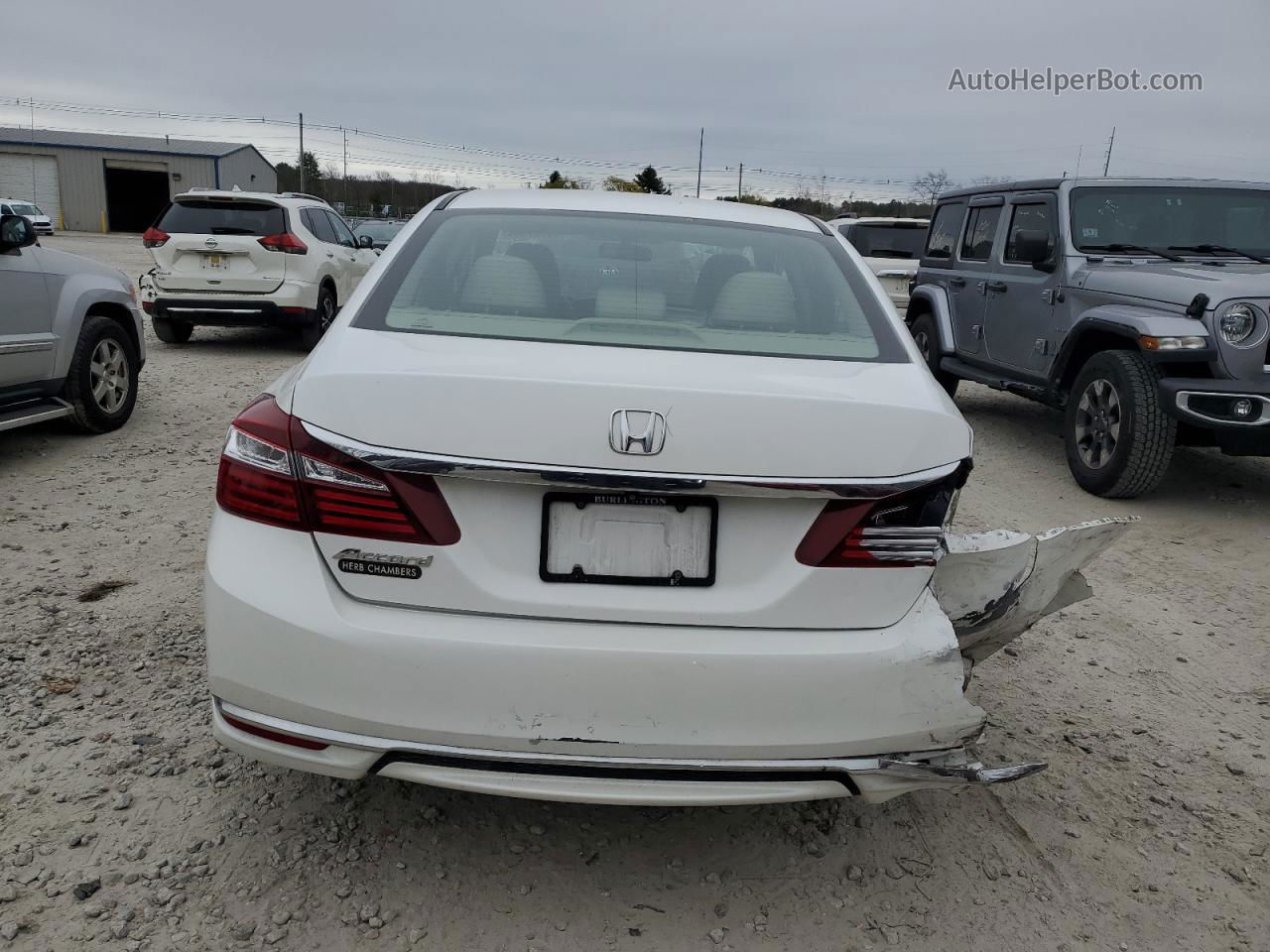 2016 Honda Accord Lx White vin: 1HGCR2F3XGA028586