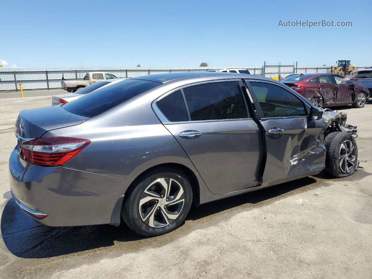 2016 Honda Accord Lx Gray vin: 1HGCR2F3XGA192470