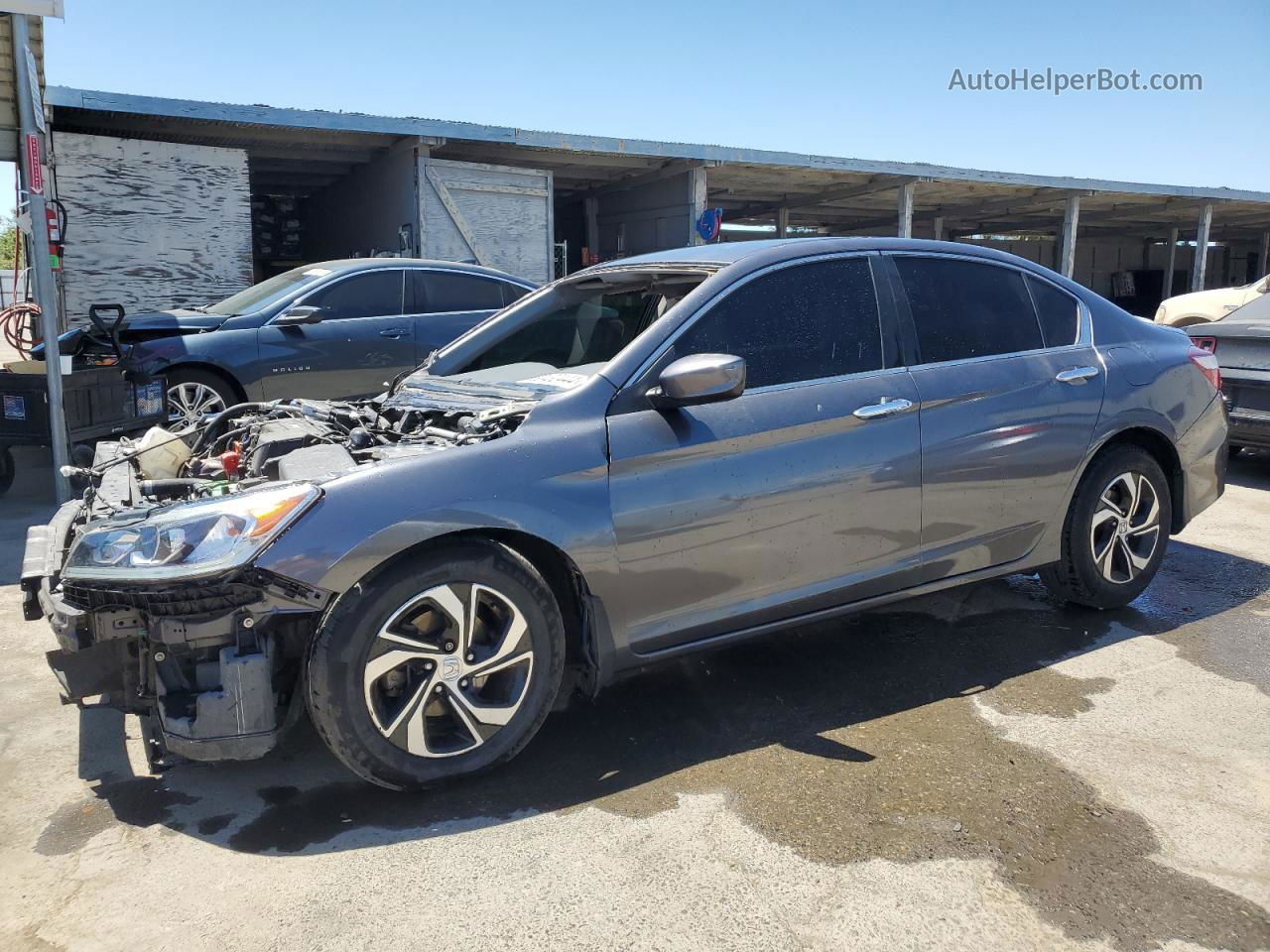 2016 Honda Accord Lx Gray vin: 1HGCR2F3XGA192470