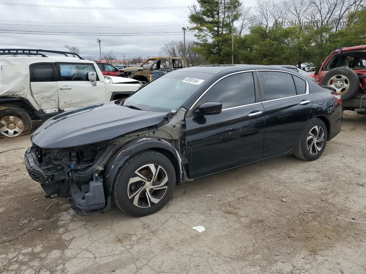 2016 Honda Accord Lx Black vin: 1HGCR2F3XGA247967