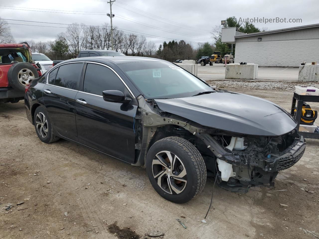 2016 Honda Accord Lx Black vin: 1HGCR2F3XGA247967