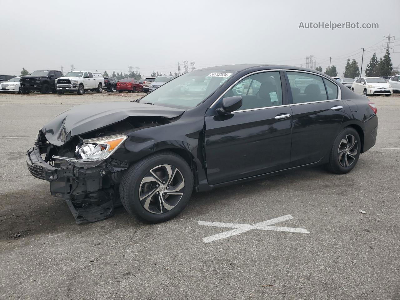 2017 Honda Accord Lx Black vin: 1HGCR2F3XHA040464