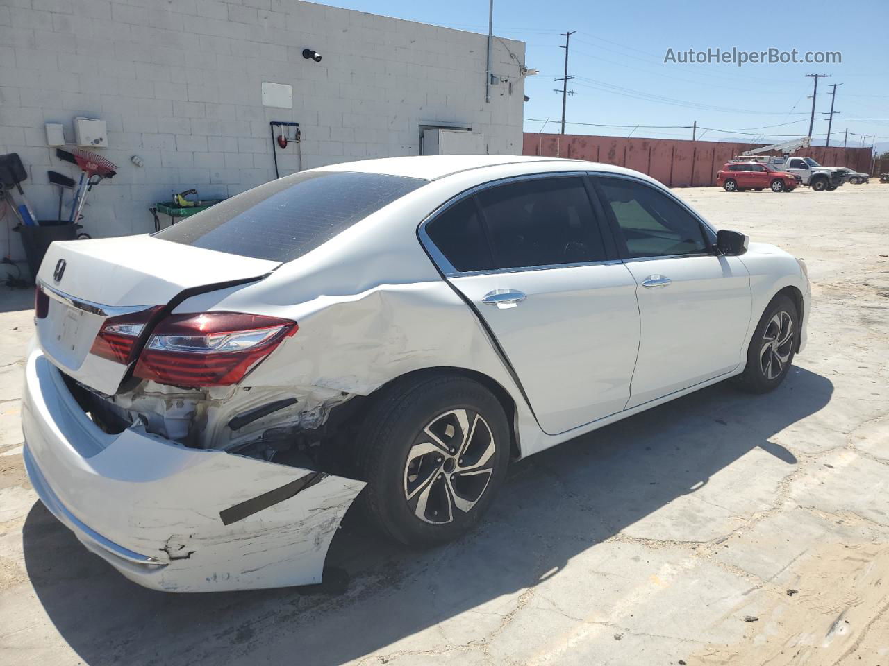 2017 Honda Accord Lx White vin: 1HGCR2F3XHA051108