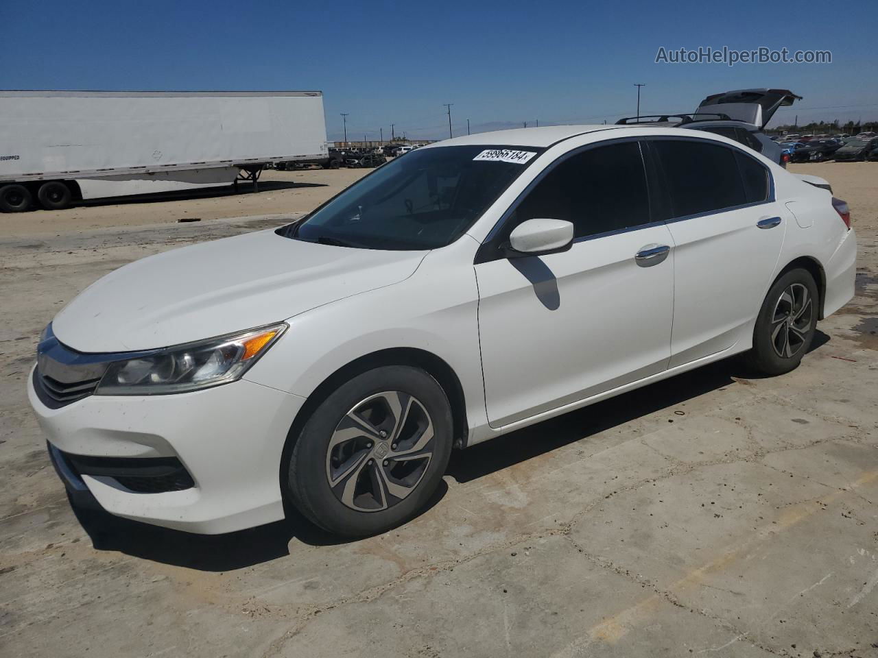 2017 Honda Accord Lx White vin: 1HGCR2F3XHA051108