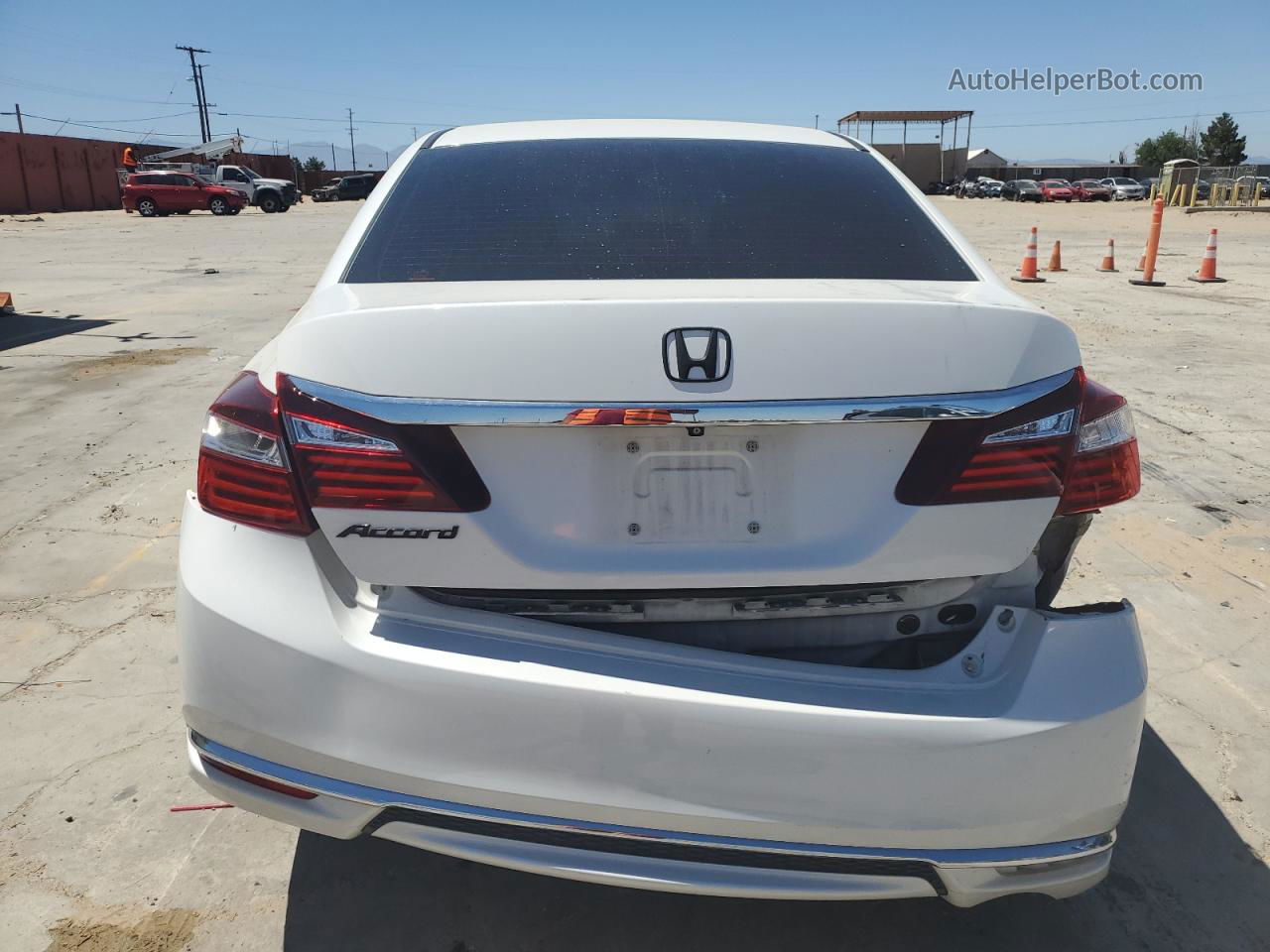 2017 Honda Accord Lx White vin: 1HGCR2F3XHA051108