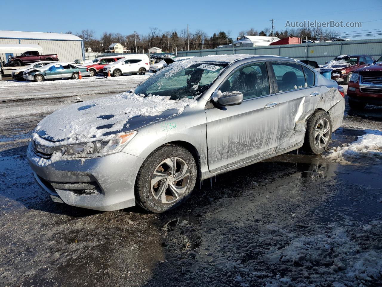 2017 Honda Accord Lx Silver vin: 1HGCR2F3XHA066045