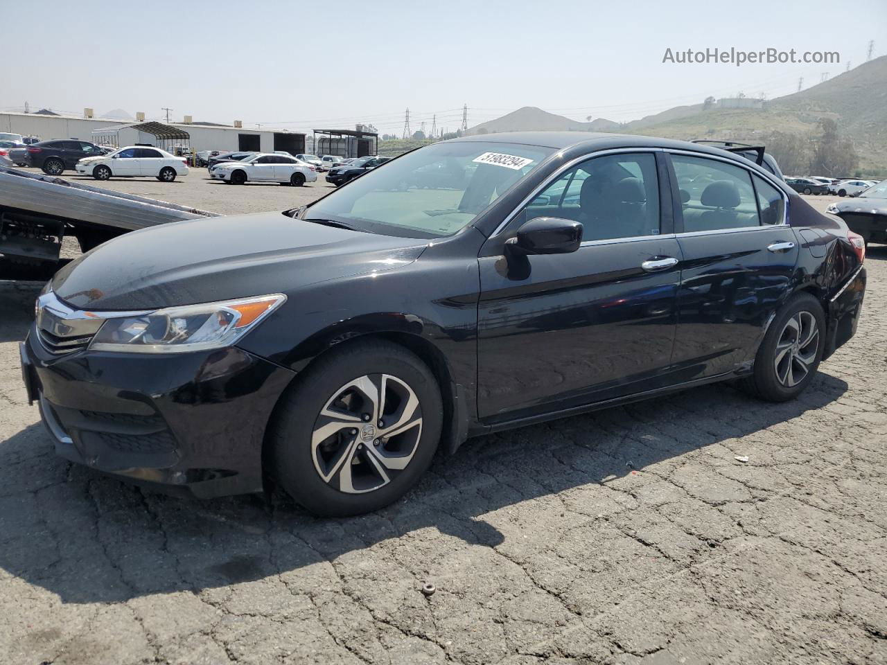 2017 Honda Accord Lx Black vin: 1HGCR2F3XHA121139