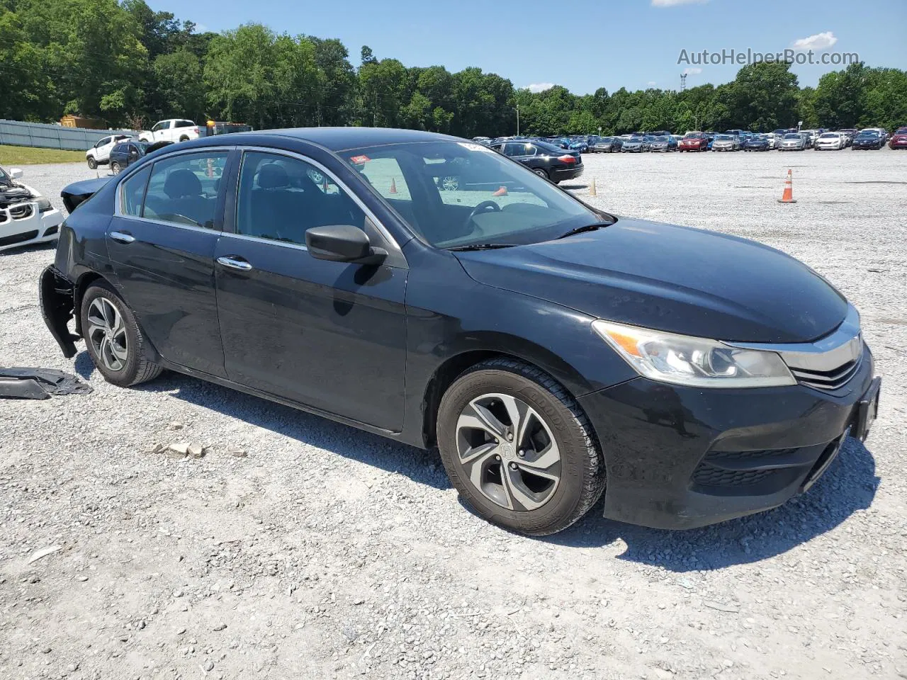 2017 Honda Accord Lx Black vin: 1HGCR2F3XHA122579