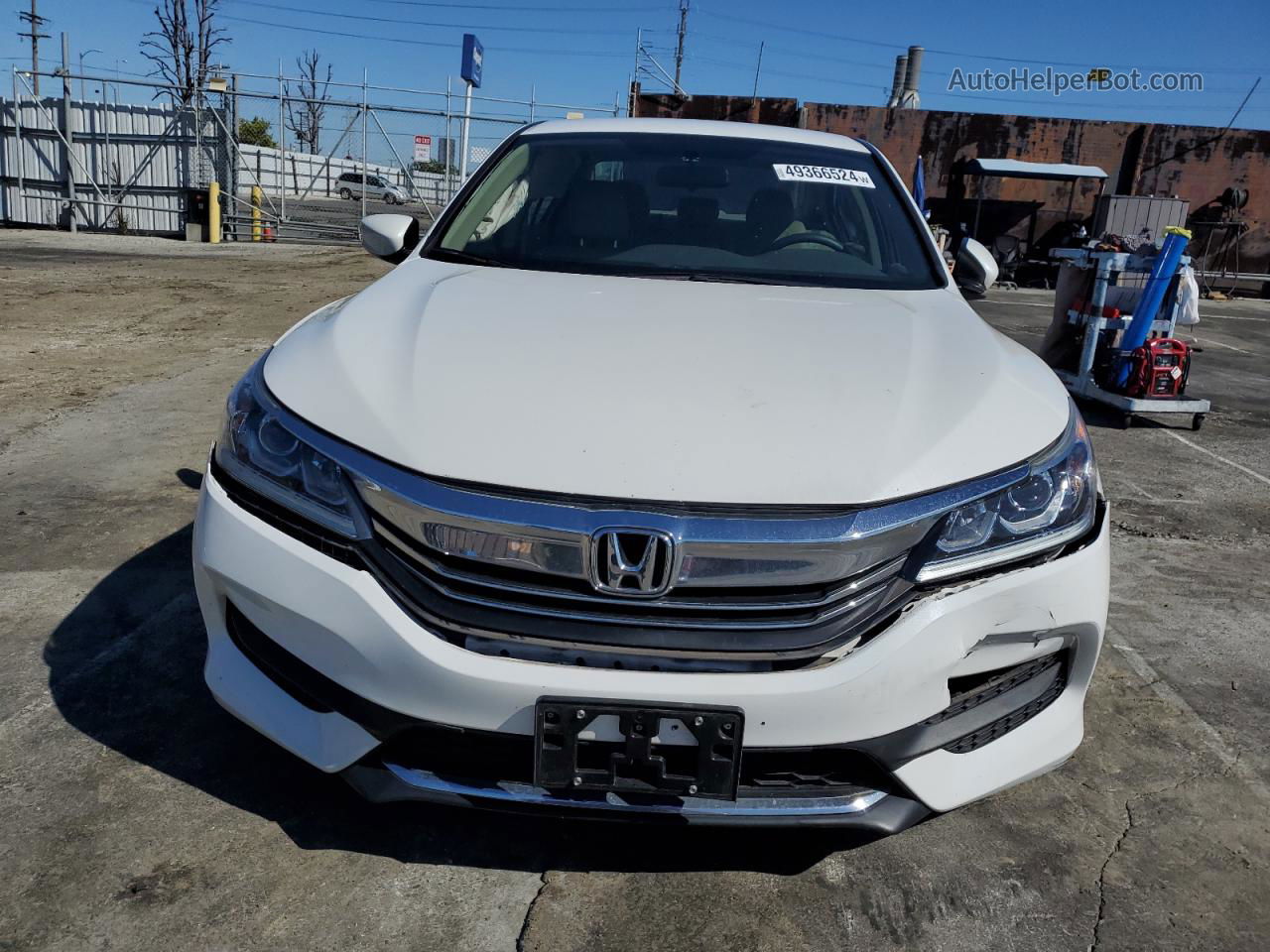 2017 Honda Accord Lx White vin: 1HGCR2F3XHA145487