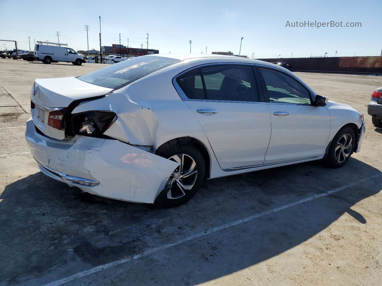 2017 Honda Accord Lx White vin: 1HGCR2F3XHA145487