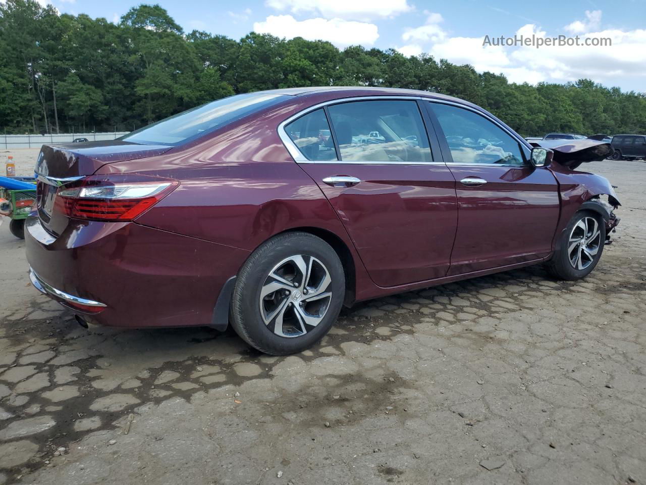 2017 Honda Accord Lx Бордовый vin: 1HGCR2F3XHA153170