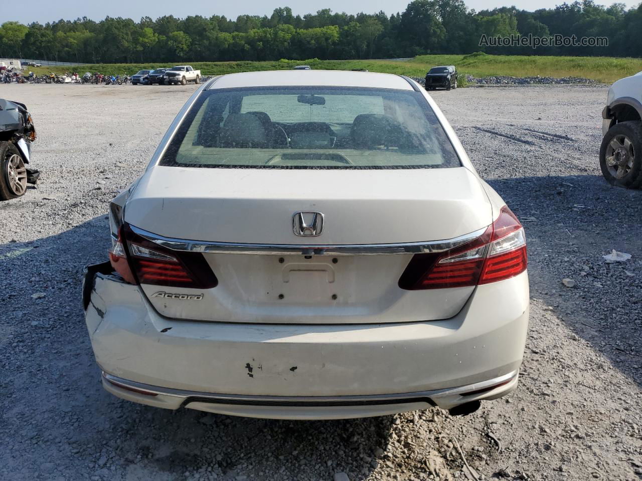 2017 Honda Accord Lx White vin: 1HGCR2F3XHA193815