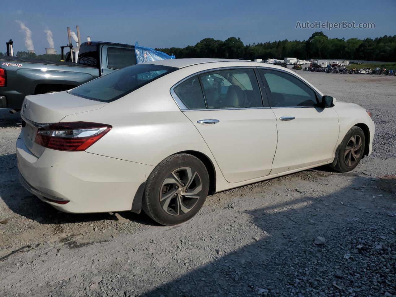 2017 Honda Accord Lx White vin: 1HGCR2F3XHA193815