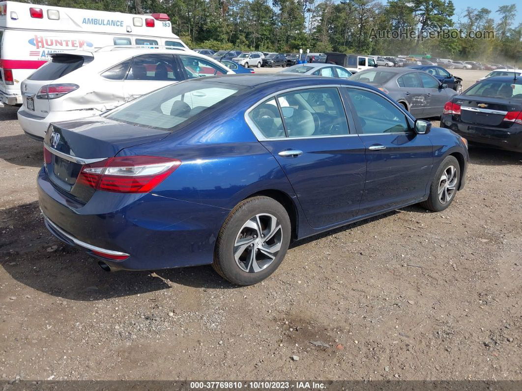 2017 Honda Accord Lx Blue vin: 1HGCR2F3XHA249445