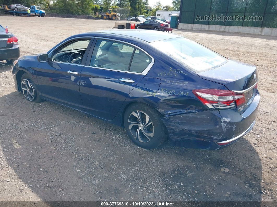 2017 Honda Accord Lx Blue vin: 1HGCR2F3XHA249445