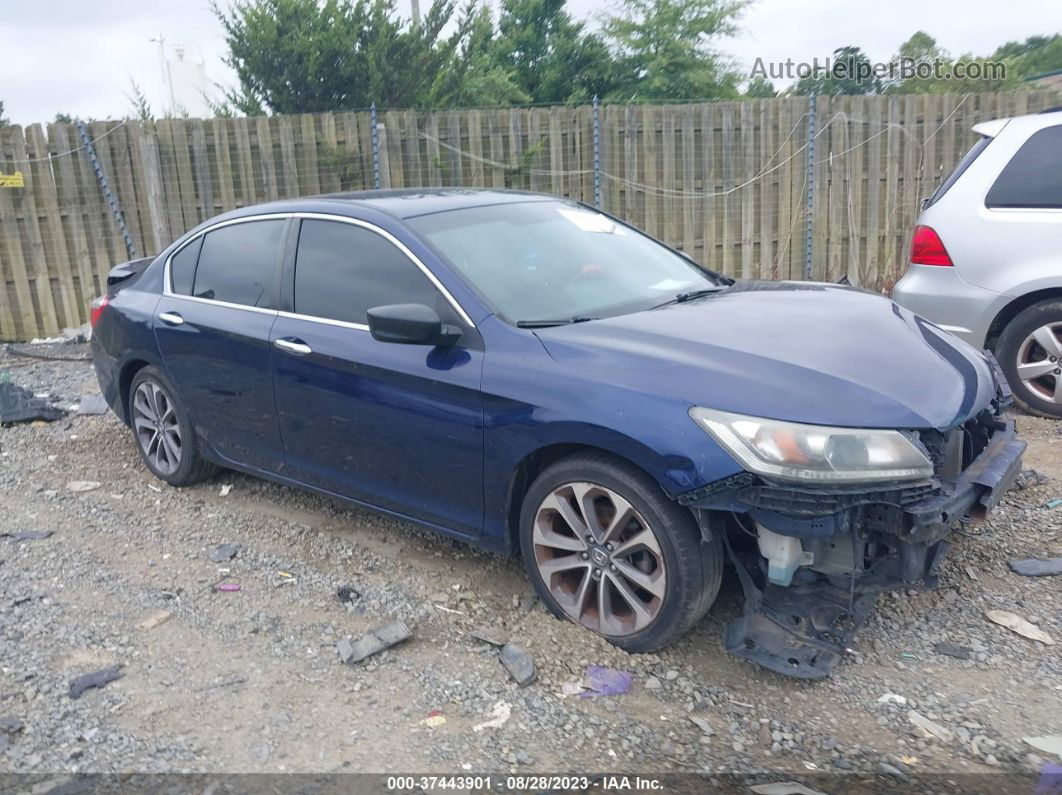 2014 Honda Accord Sport Blue vin: 1HGCR2F50EA017854