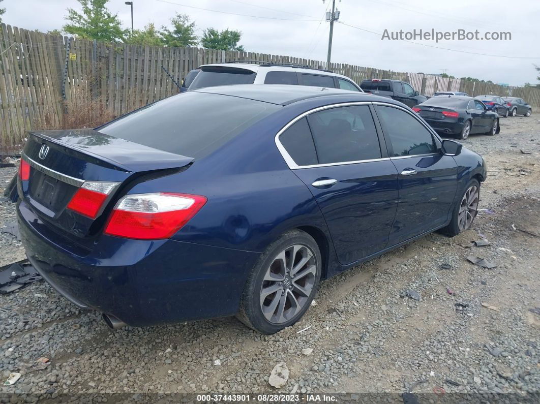 2014 Honda Accord Sport Синий vin: 1HGCR2F50EA017854