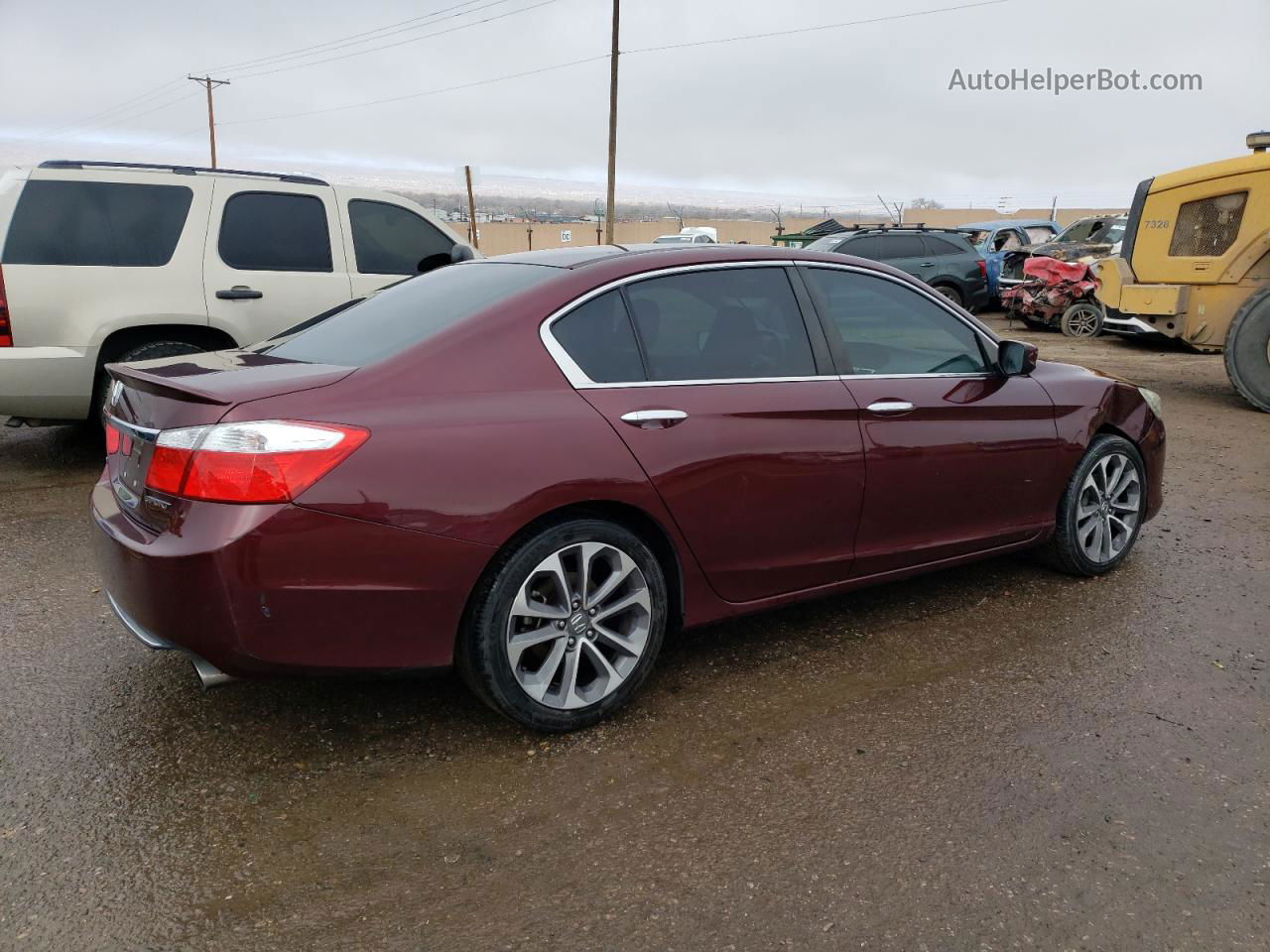 2014 Honda Accord Sport Burgundy vin: 1HGCR2F50EA184425