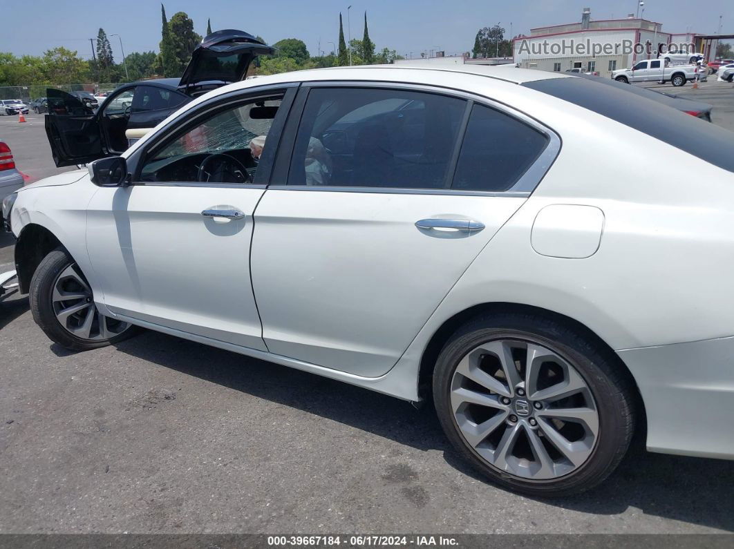 2014 Honda Accord Sport White vin: 1HGCR2F50EA225569