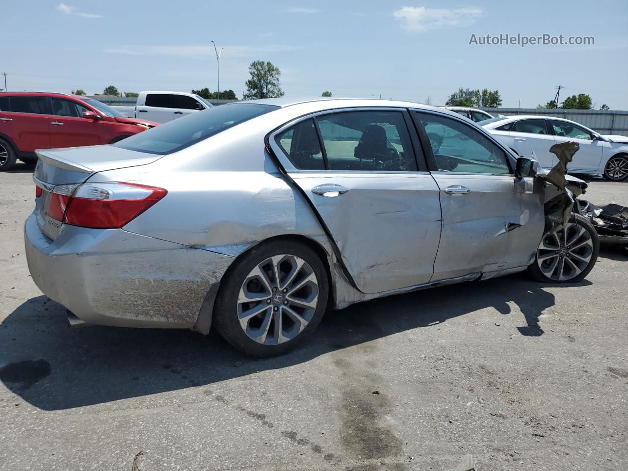 2014 Honda Accord Sport Серебряный vin: 1HGCR2F50EA237186