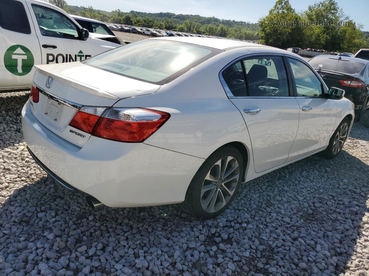 2015 Honda Accord Sport White vin: 1HGCR2F50FA073231