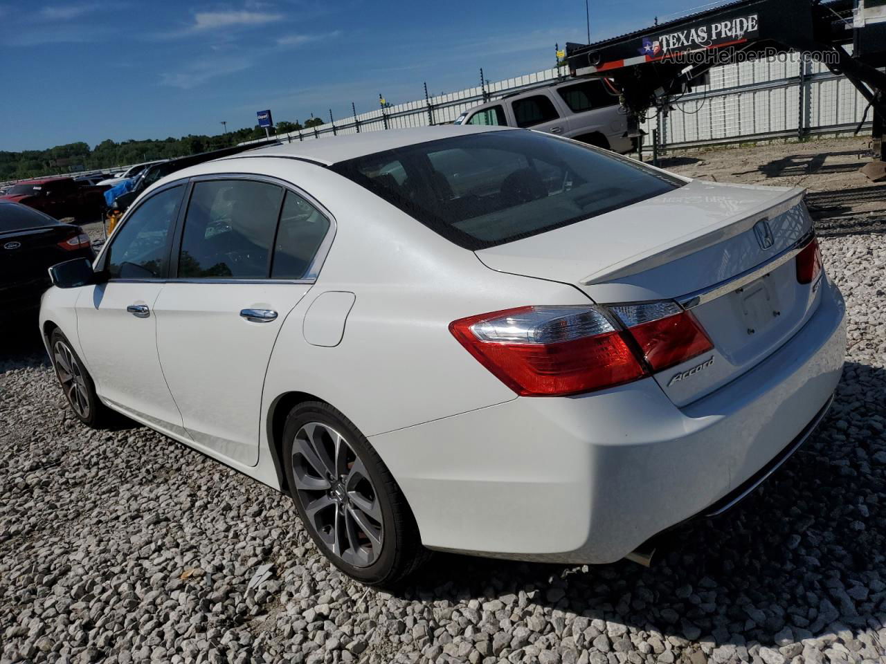 2015 Honda Accord Sport White vin: 1HGCR2F50FA073231