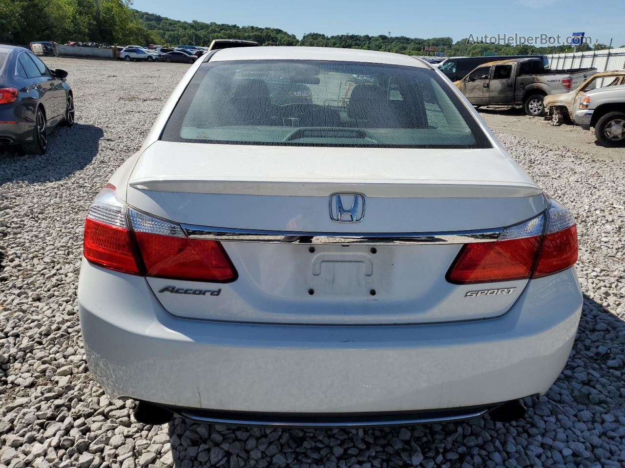 2015 Honda Accord Sport White vin: 1HGCR2F50FA073231