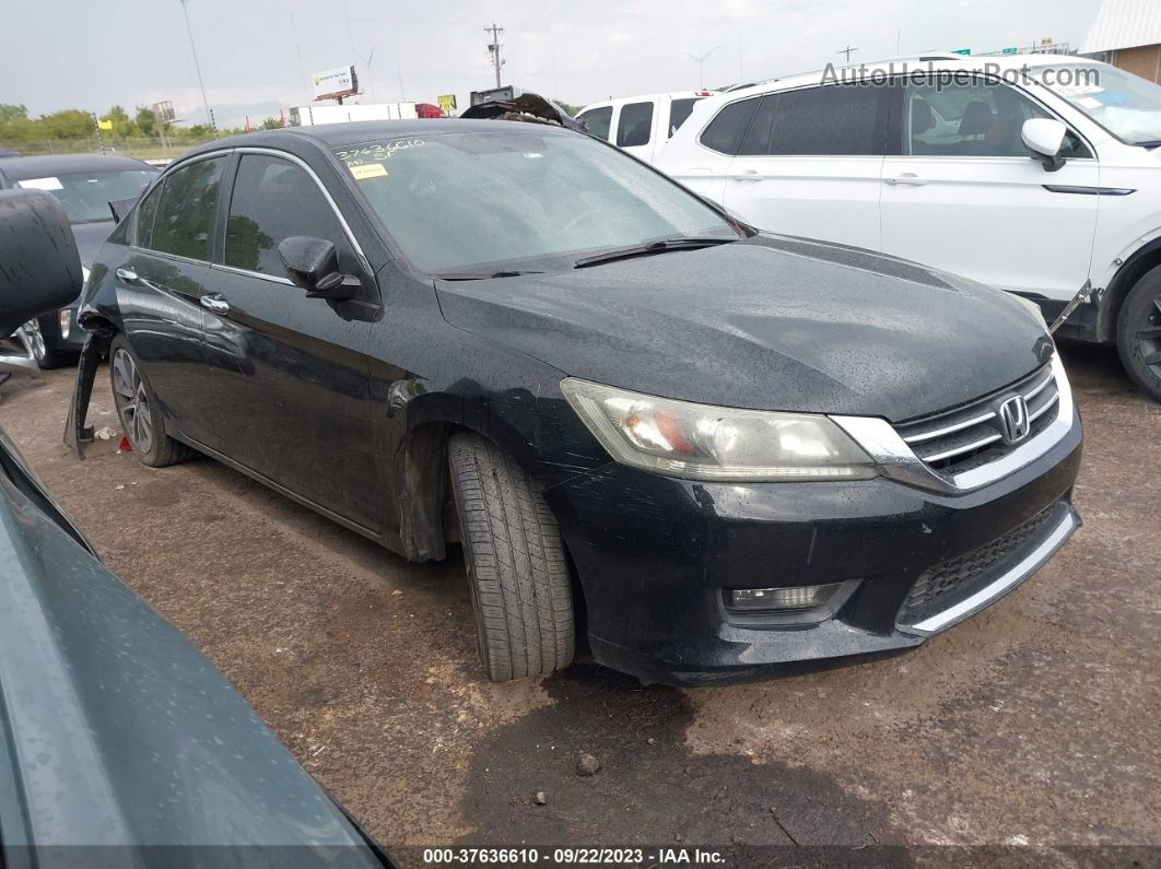 2015 Honda Accord Sport Черный vin: 1HGCR2F50FA106454