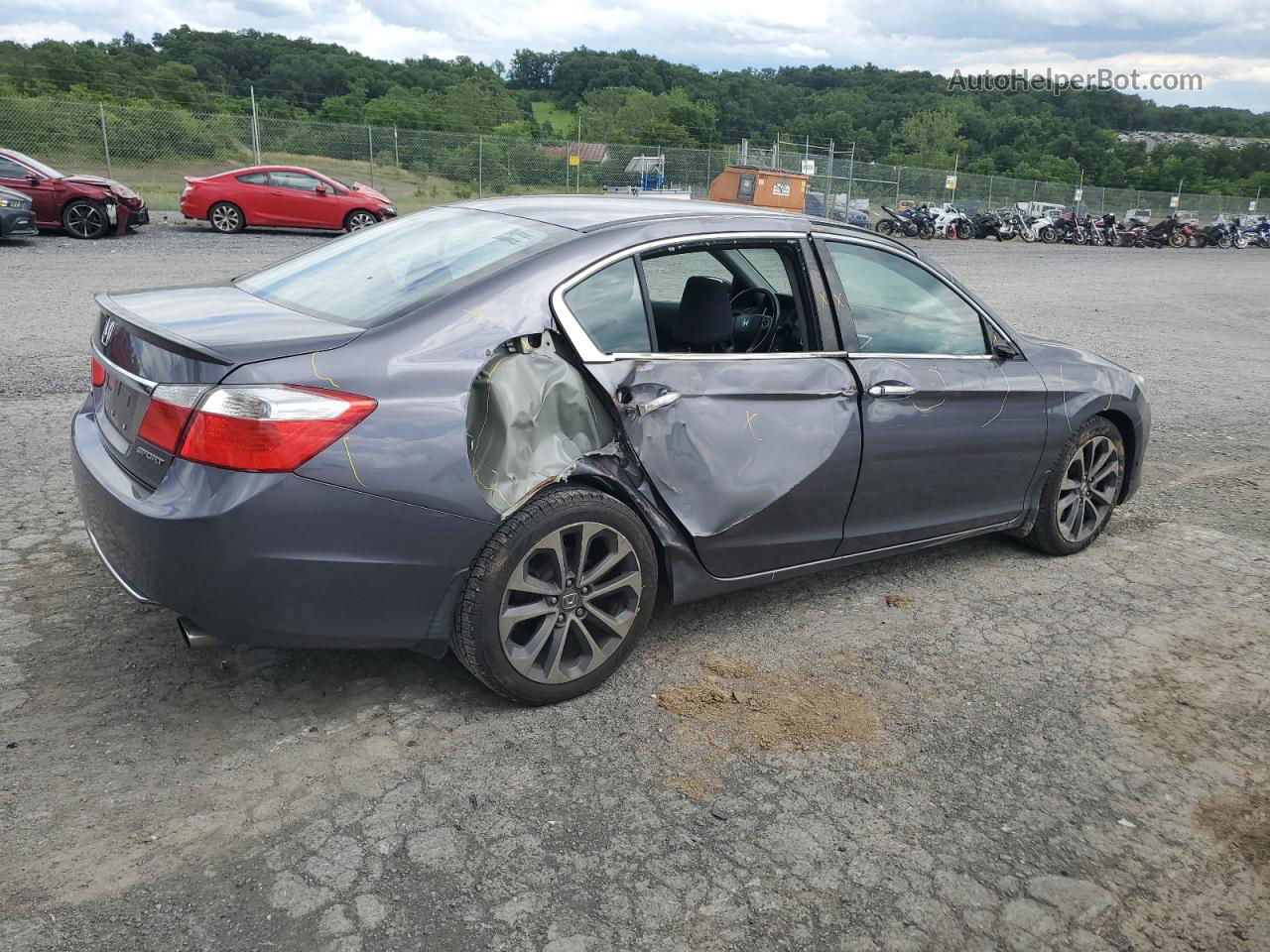 2015 Honda Accord Sport Gray vin: 1HGCR2F50FA118331