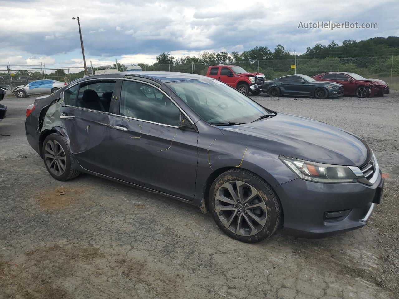 2015 Honda Accord Sport Gray vin: 1HGCR2F50FA118331