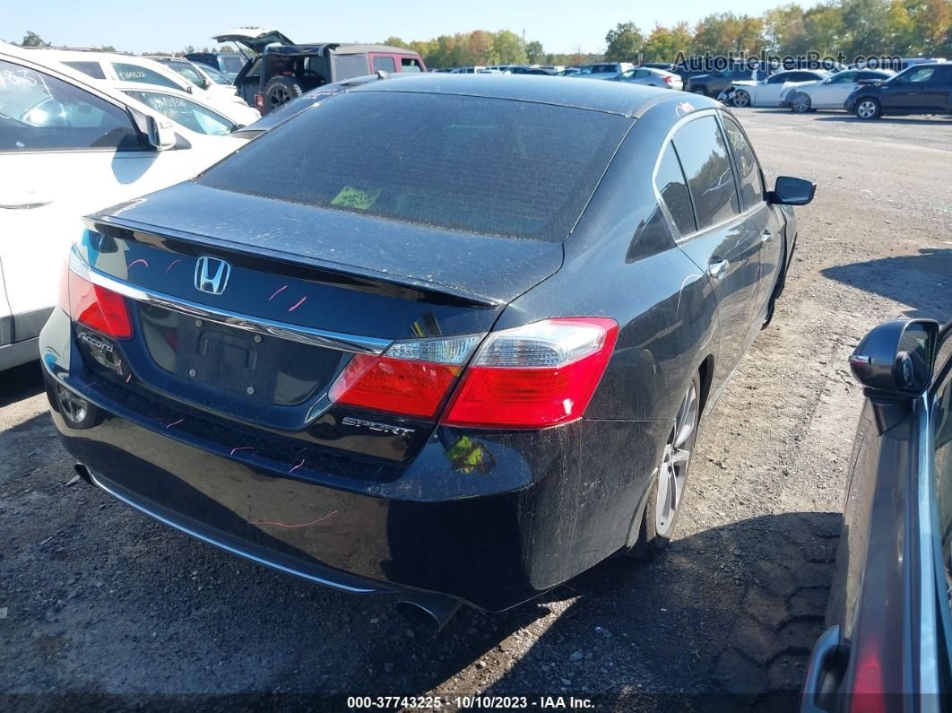 2015 Honda Accord Sedan Sport Черный vin: 1HGCR2F50FA227341