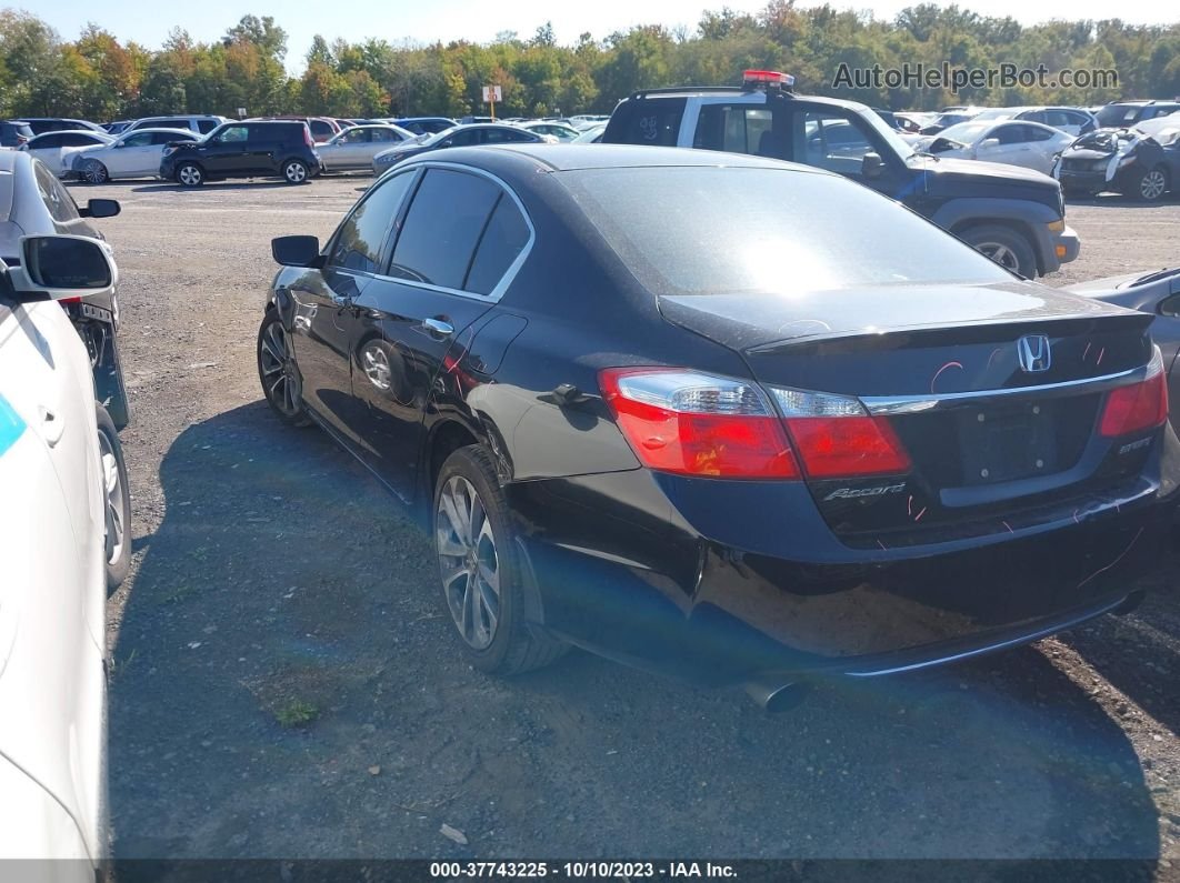 2015 Honda Accord Sedan Sport Черный vin: 1HGCR2F50FA227341