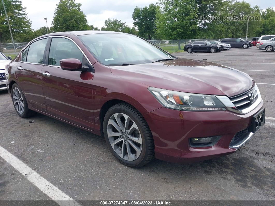 2015 Honda Accord Sedan Sport Burgundy vin: 1HGCR2F50FA244656