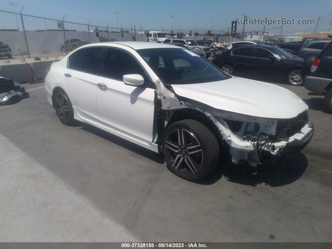 2017 Honda Accord Sedan Sport White vin: 1HGCR2F50HA062619