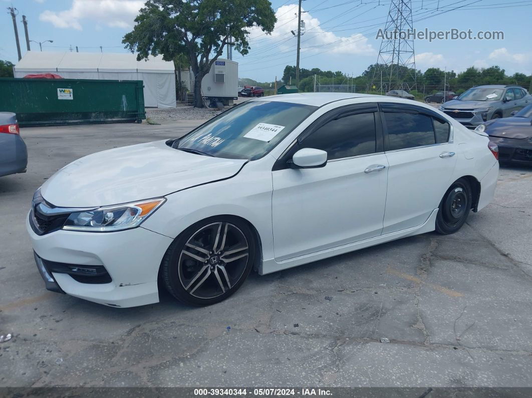 2017 Honda Accord Sport White vin: 1HGCR2F50HA063687