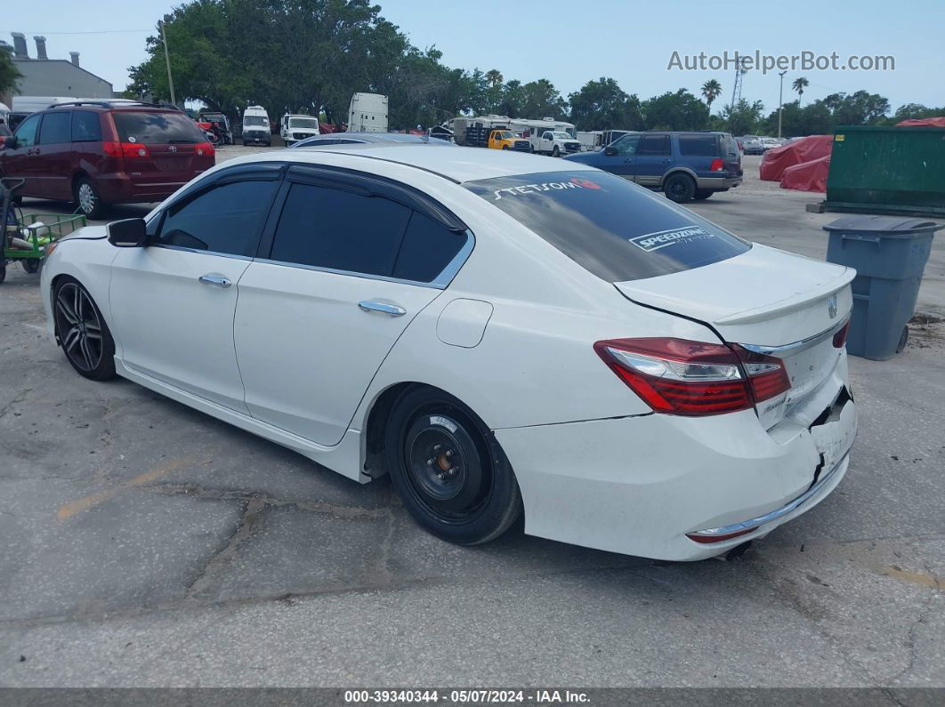 2017 Honda Accord Sport White vin: 1HGCR2F50HA063687