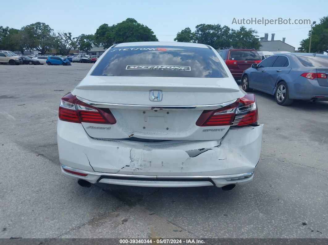 2017 Honda Accord Sport White vin: 1HGCR2F50HA063687