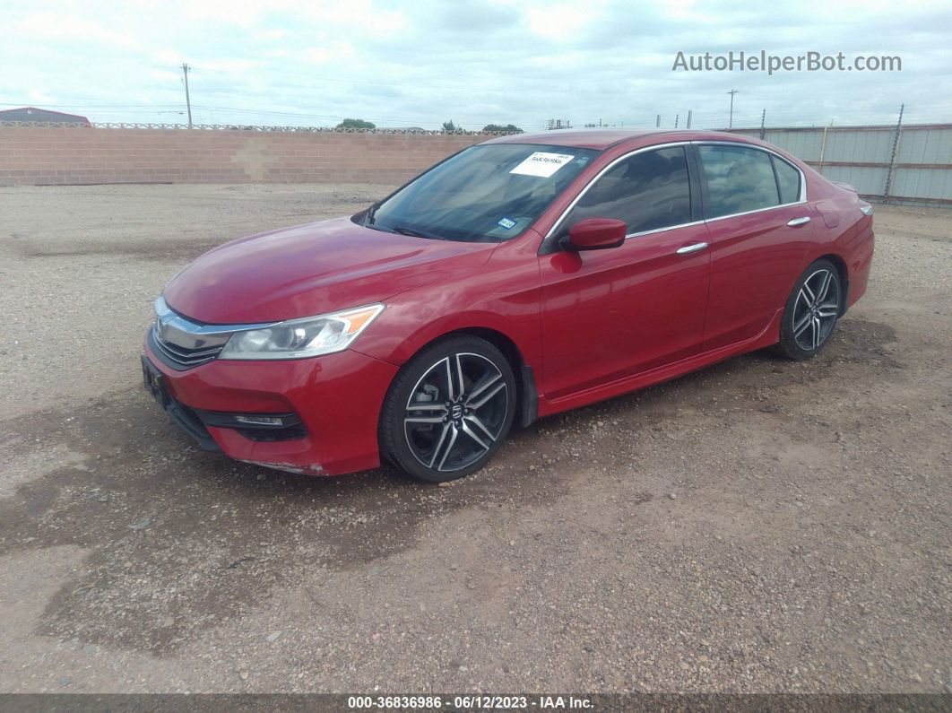 2017 Honda Accord Sedan Sport Red vin: 1HGCR2F50HA069327