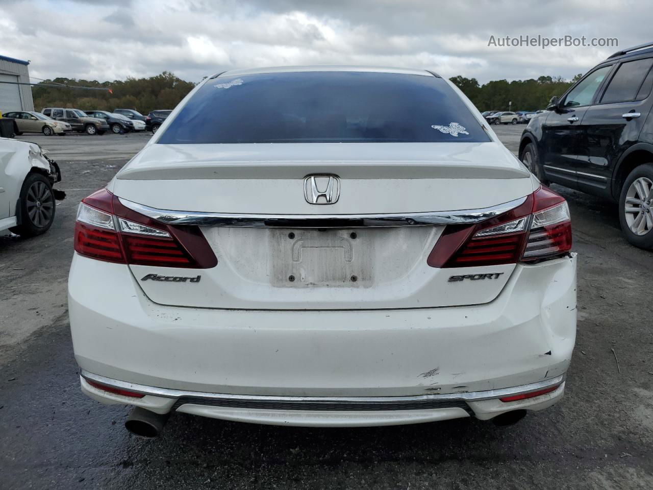 2017 Honda Accord Sport White vin: 1HGCR2F50HA285520