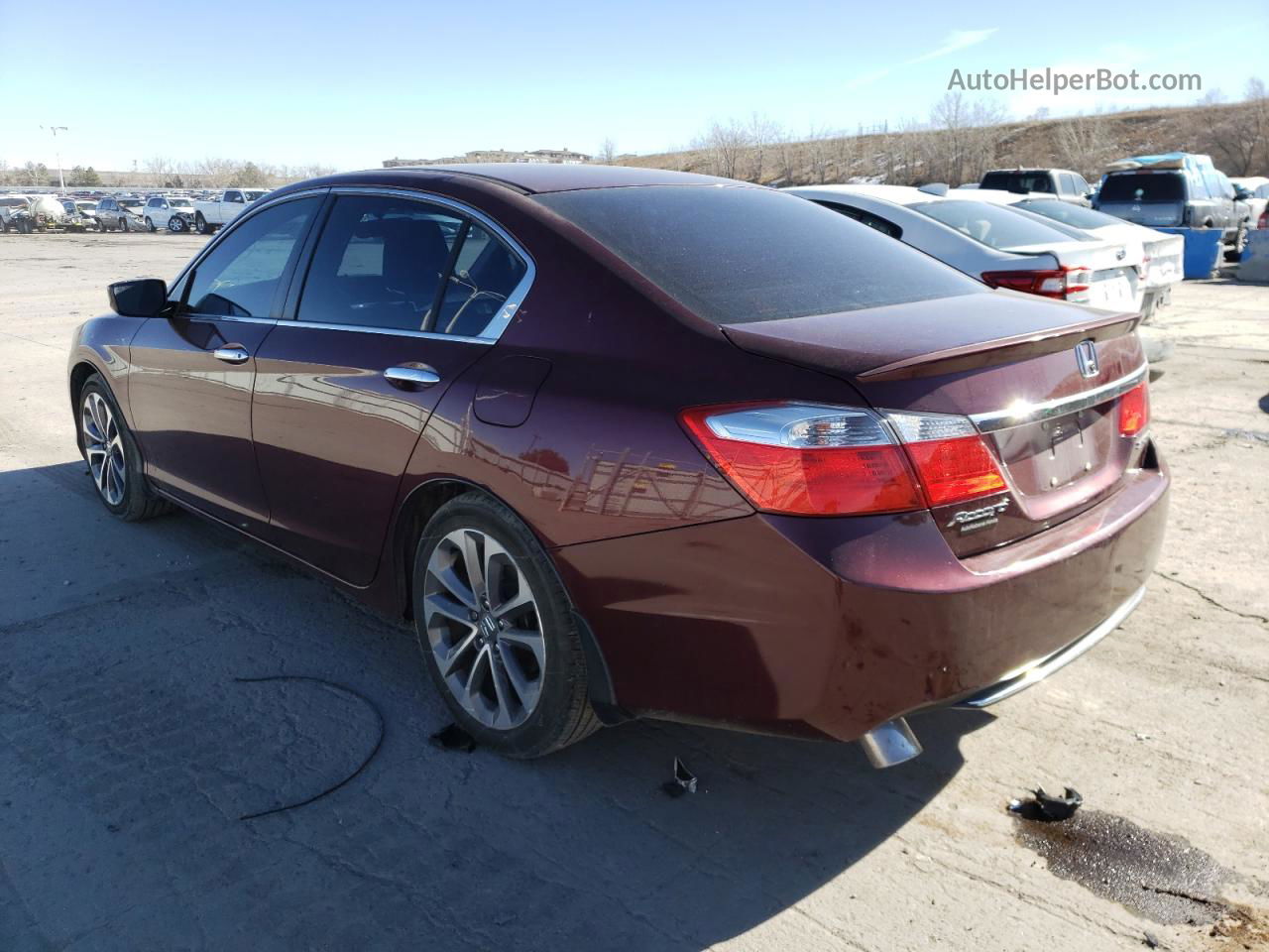 2014 Honda Accord Sport Темно-бордовый vin: 1HGCR2F51EA039913