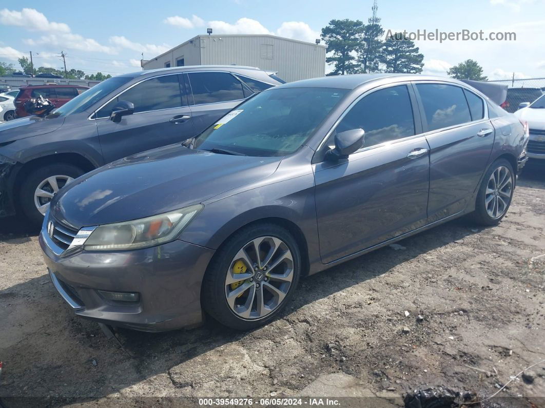 2014 Honda Accord Sport Gray vin: 1HGCR2F51EA076685