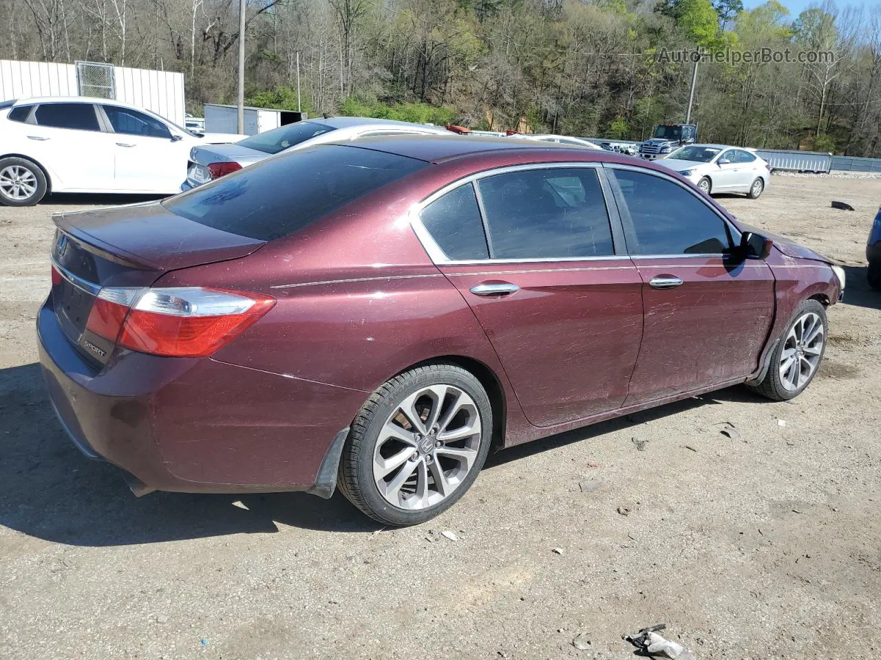 2014 Honda Accord Sport Maroon vin: 1HGCR2F51EA081546