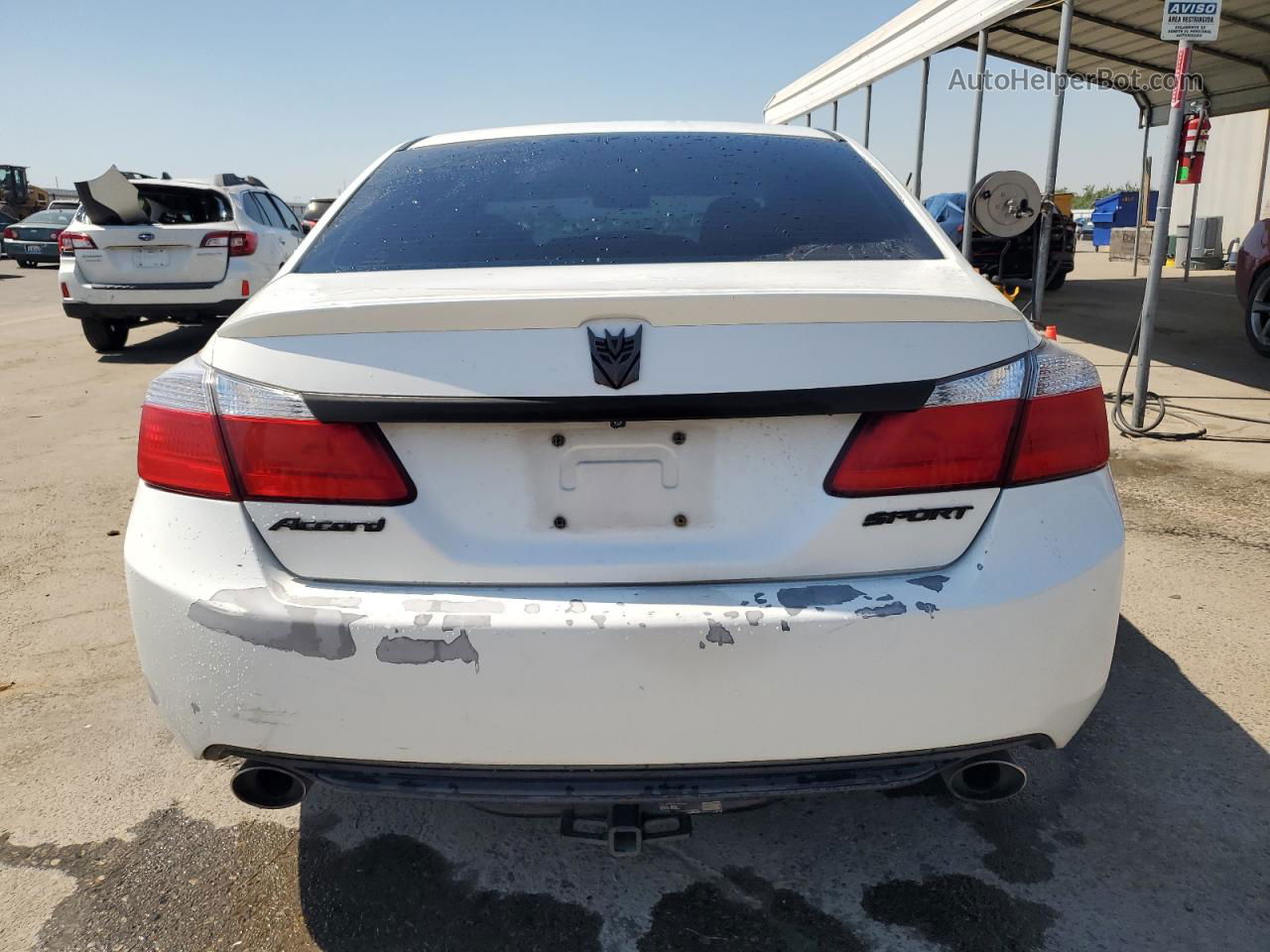 2014 Honda Accord Sport White vin: 1HGCR2F51EA140885