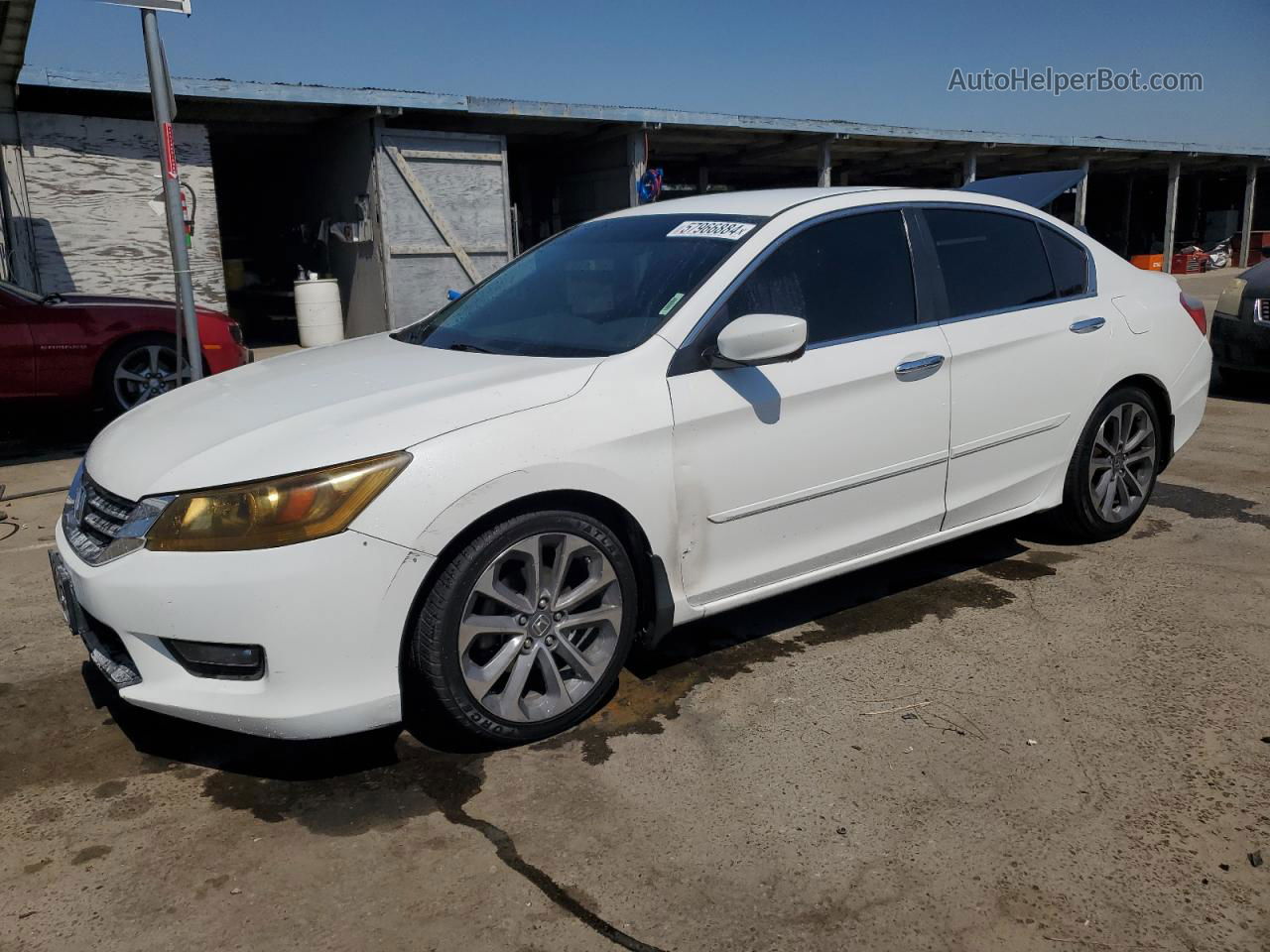 2014 Honda Accord Sport White vin: 1HGCR2F51EA140885