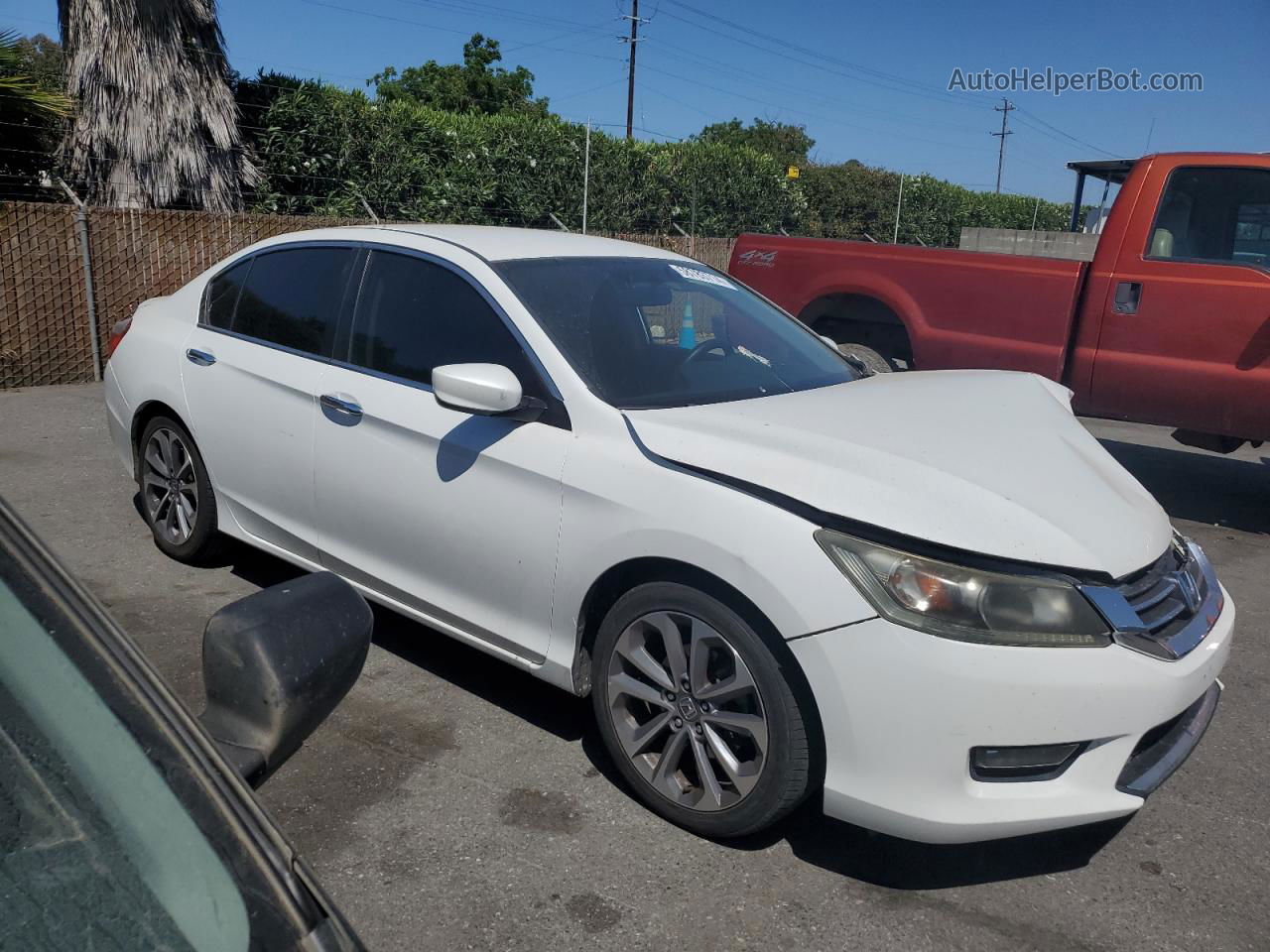 2014 Honda Accord Sport White vin: 1HGCR2F51EA175068