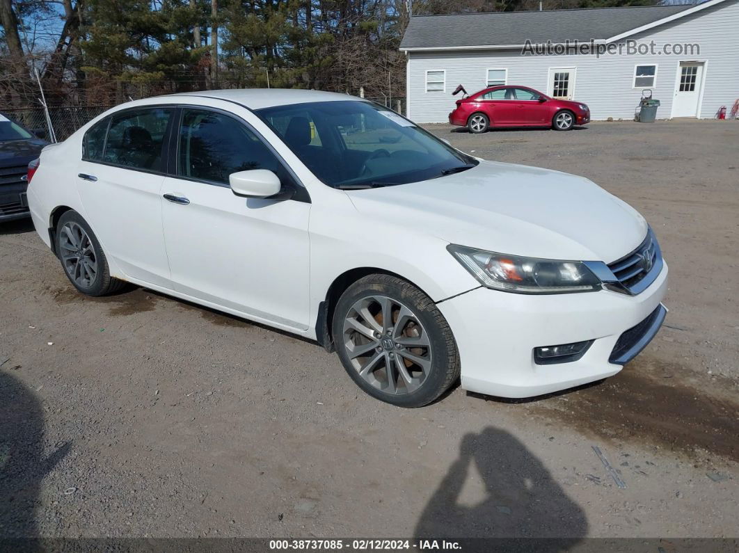 2014 Honda Accord Sport White vin: 1HGCR2F51EA210496