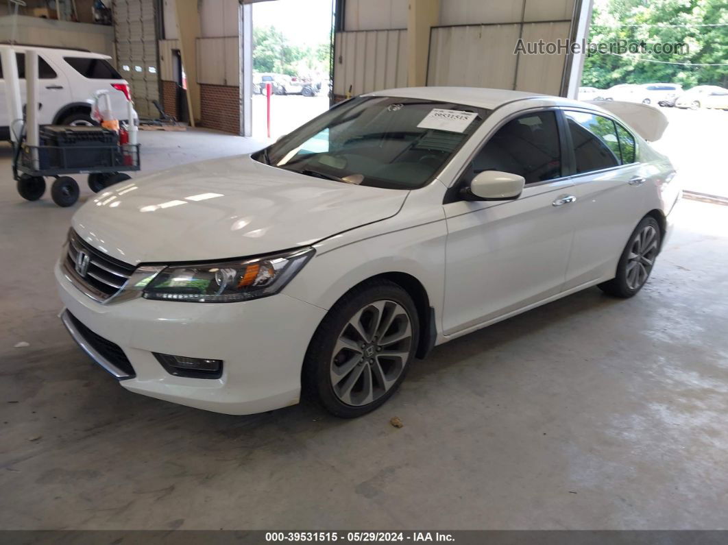 2014 Honda Accord Sport White vin: 1HGCR2F51EA246513