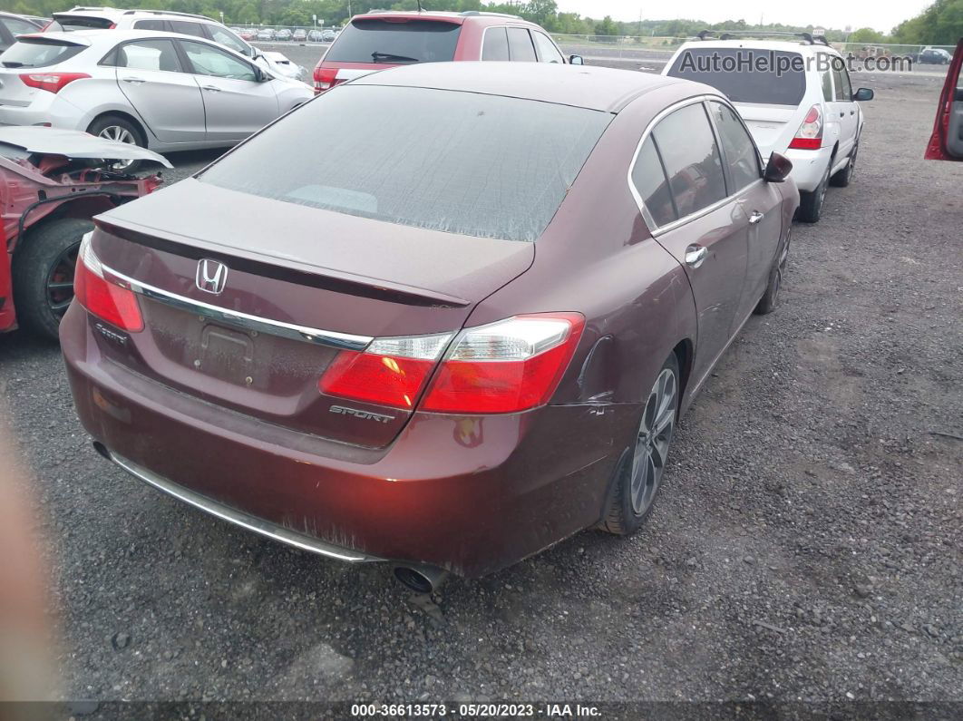 2014 Honda Accord Sdn Sport Burgundy vin: 1HGCR2F51EA292553