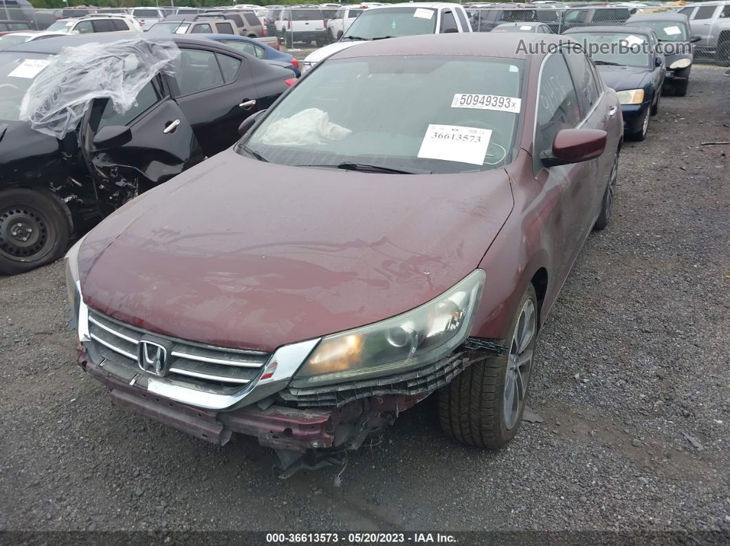 2014 Honda Accord Sdn Sport Burgundy vin: 1HGCR2F51EA292553