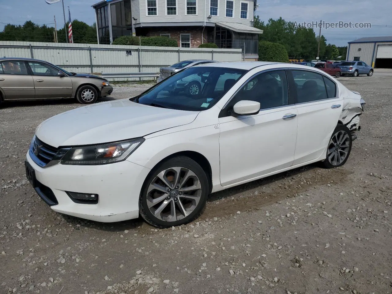 2014 Honda Accord Sport White vin: 1HGCR2F51EA297364